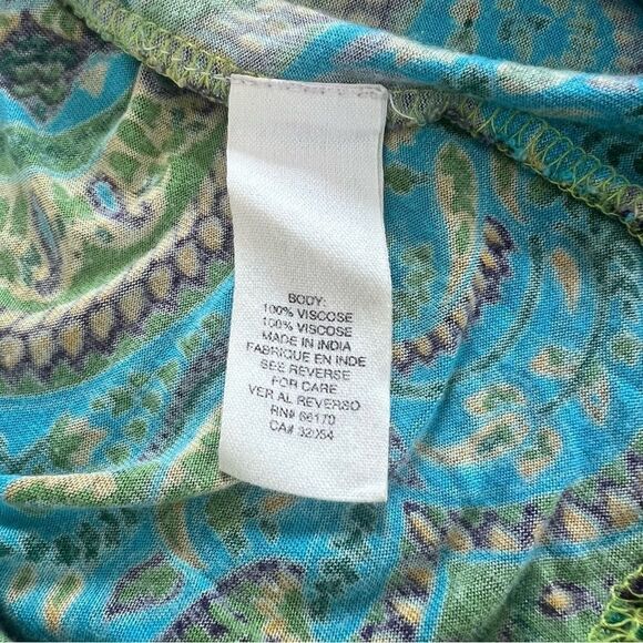 Free People Vintage Y2K Multicolor Paisley Print Tank Top - Picture 8 of 8